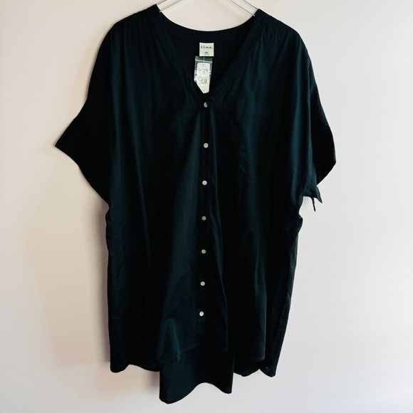 NEW Soma size XXL Black Oversized Button Up Swim Coverup - Picture 3 of 10